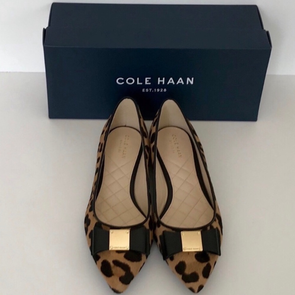 NWOT Cole Haan Leopard Flats
